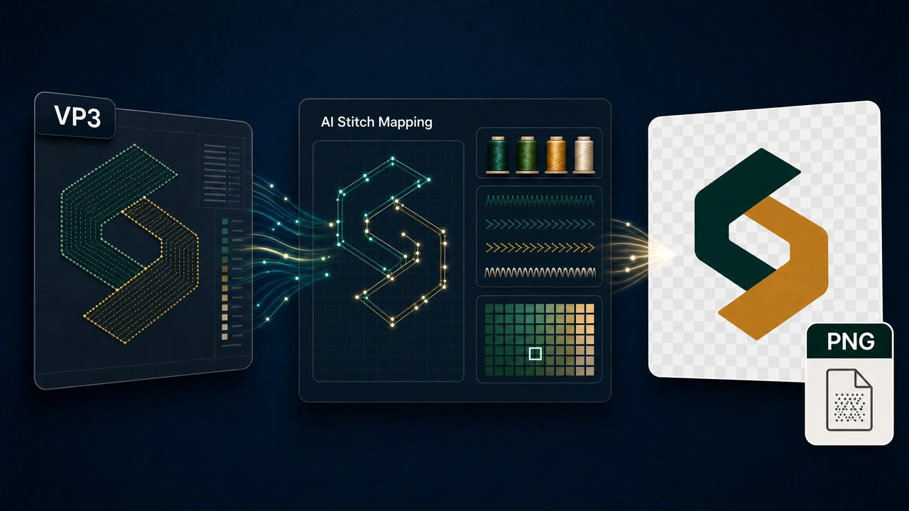 vp3 to png workflow preview in StitchPilot.ai