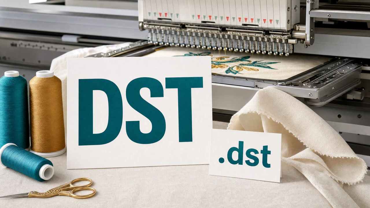 DST embroidery file format reference and commercial workflow overview