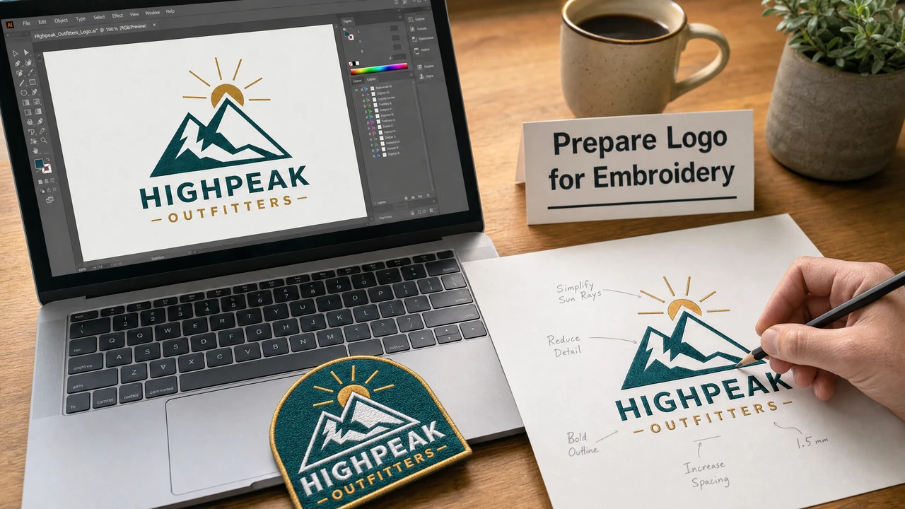 Logo preparation for embroidery digitizing artwork guide in StitchPilot.ai
