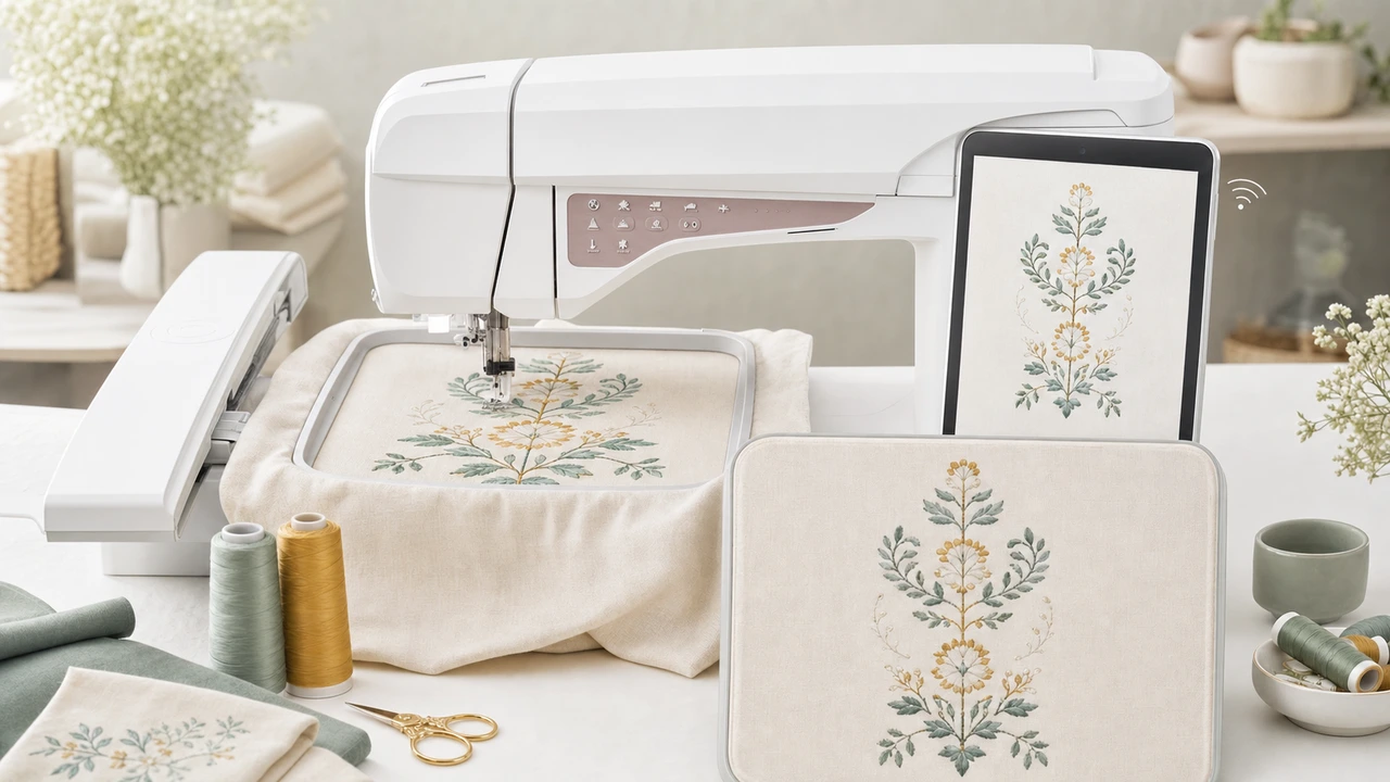 Husqvarna Viking Designer Epic Embroidery Machine Guide Husqvarna Viking Designer Epic embroidery workflow in StitchPilot.ai