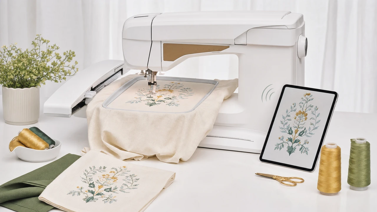 Husqvarna Viking Designer Sapphire 85 Guide Husqvarna Viking Designer Sapphire 85 embroidery workflow in StitchPilot.ai
