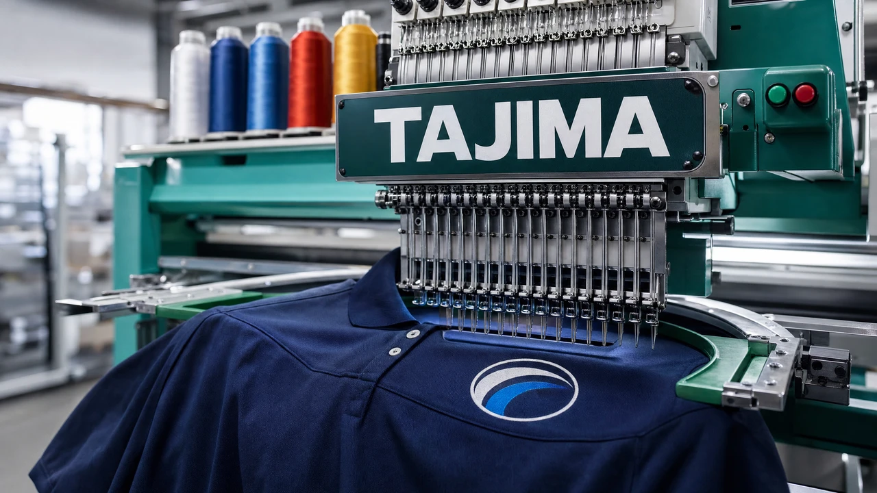 Tajima commercial embroidery machine DST format workflow in StitchPilot.ai