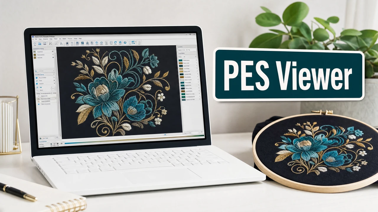 PES Embroidery File Viewer — Preview PES Files Online PES file preview and stitch visualization in StitchPilot.ai